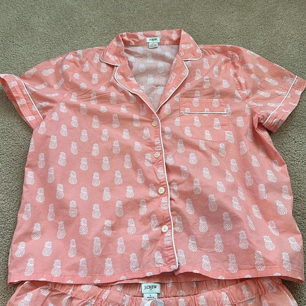 J.Crew pineapple print pajama set